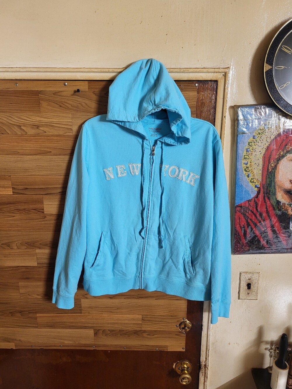 New Without Tags New York and Company Blue Zipper Hoodie Size XL